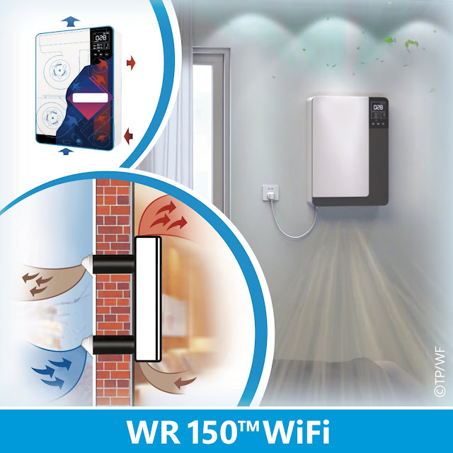 WR 150™ WiFi - Pokojová stěnová rekuperace vzduchu s výkonem 150 m³/h. 